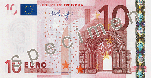 10 евро – лице