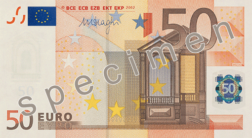 50 евро – лице